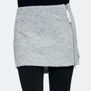 Tonia DeBellis Zip Ski Skirt Block Letter Greymix